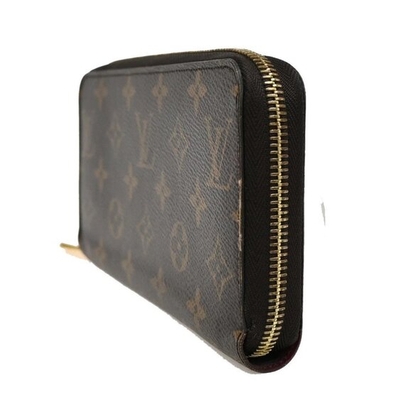 LOUIS VUITTON Zippy Long Wallet Monogram Leather Brown Fuchsia M41895 84KB294 - Picture 8 of 13
